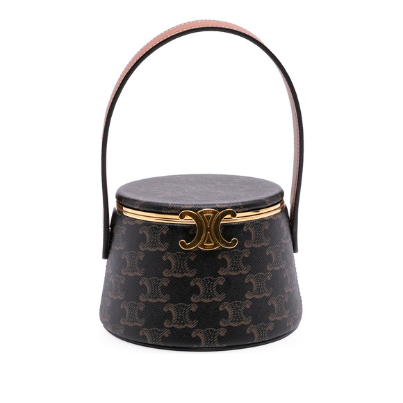 Pre-Loved Celine Triomphe Coated Canvas Triomphe Nina Minaudiere Bag - Picture 1 of 11